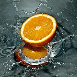 image of orange splash